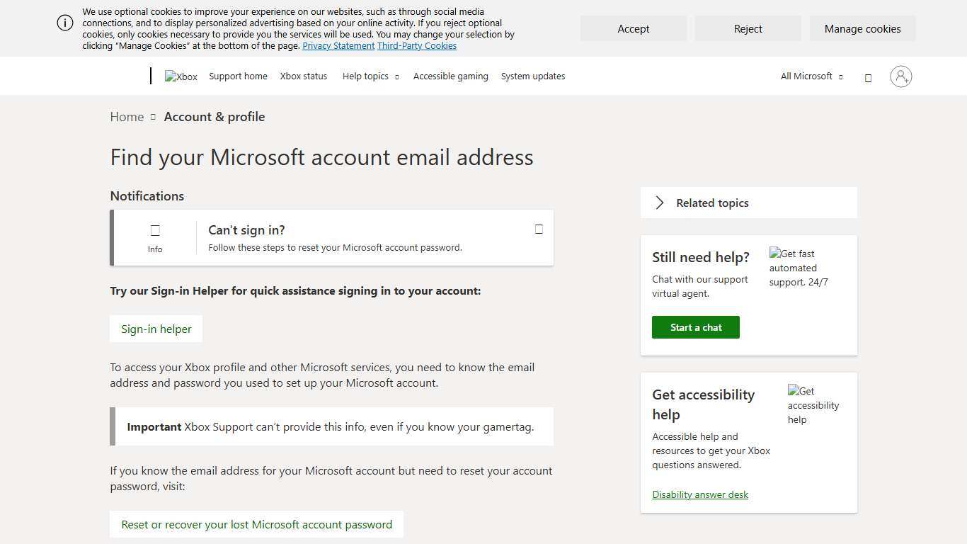 Find your Microsoft account email address Xbox Support
